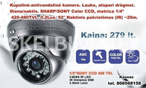 Kameros -Vaizdo stebėjimo/įrašymo sistemos