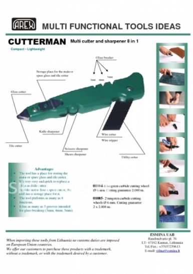 We are Manufacturing company of AREX, Cutterman, Cuttercraft and Versa_Tool multi functional tools
