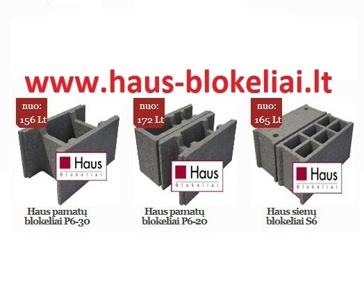  www.Haus-blokeliai.lt nuo 47lt/m3 P6-30 / P25 / P6-20