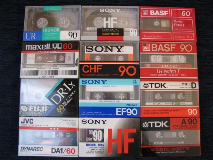 Perku 1980-1995m. užpakuotas kasetes