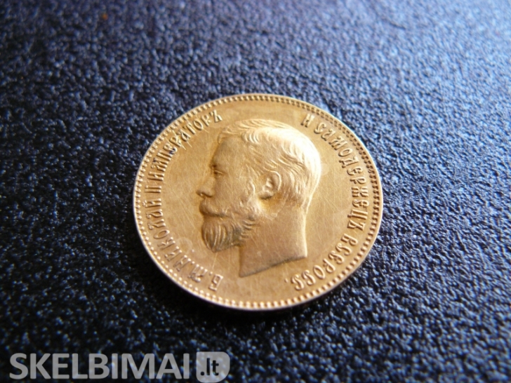 PARDUODU Caro Nikolajaus II-jo Auksines 10 rublių monetas...