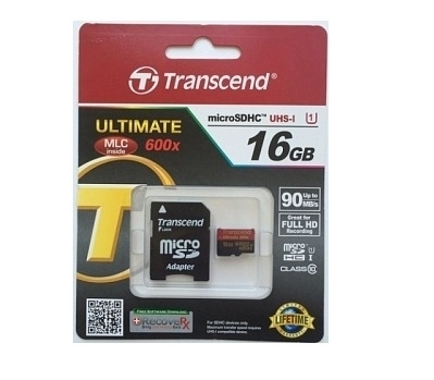 Sandisk 16gb 30mb/s ; Transcend MicroSD 32gb 90mb/s