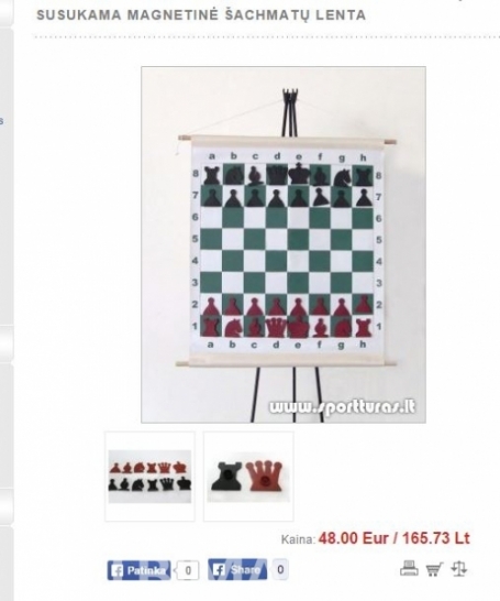 Parduodama nauja šachmatų lenta