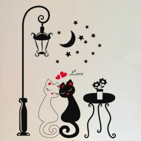 Sienos lipdukas "Cat's Love"