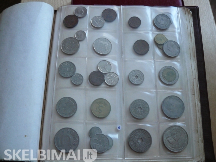 Parduodu įvairių pasaulio šalių monetas. Tel. 8 - 605 45548...