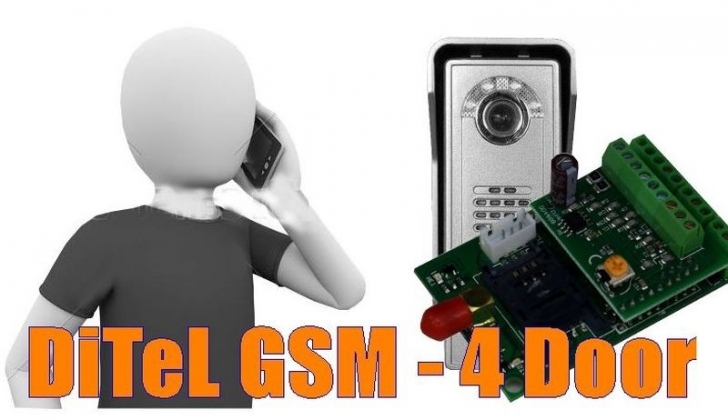 GSM nuotolinio valdymo modulis DiTeL - GSM 4 Door (telefonspynei ir vartamas)