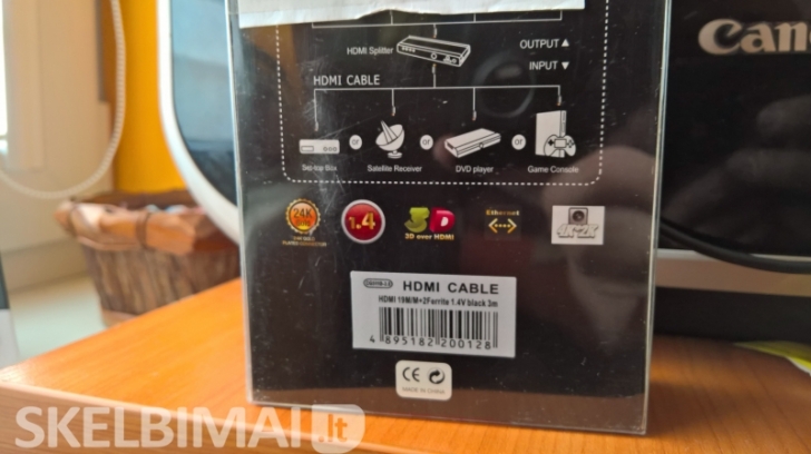 3 M HDMI kabelis  