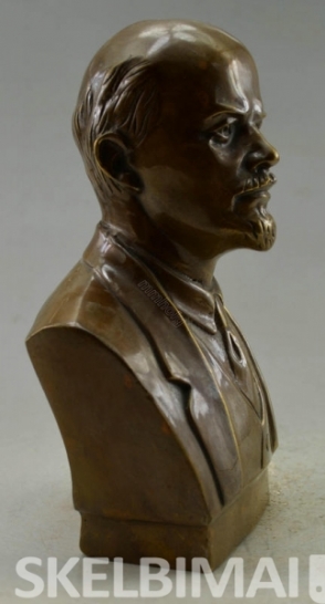 Senas V.I.Lenino bronzinis biustas statula skulptūra