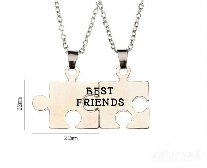 Kaklo papuošalas Best Friends Puzzle, du pakabukai viename