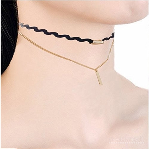 Juodas kaklo papuošalas Choker