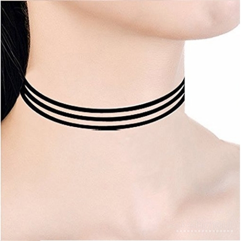 Juodas kaklo papuošalas Choker