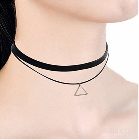 Juodas kaklo papuošalas Choker