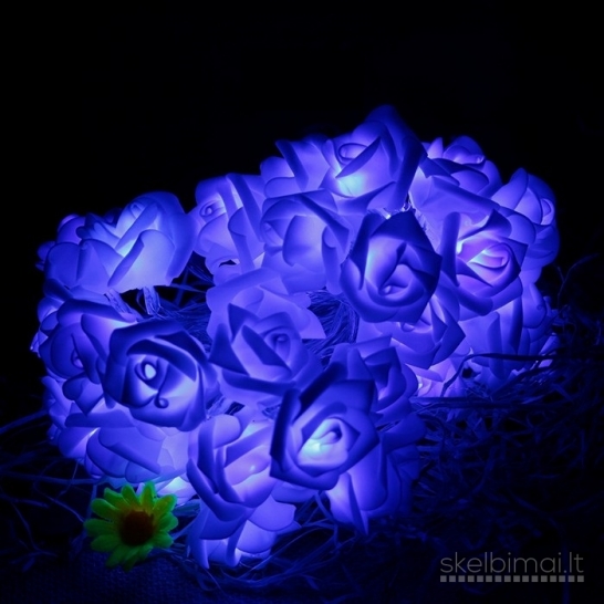 Led dekoracija Blue Roses