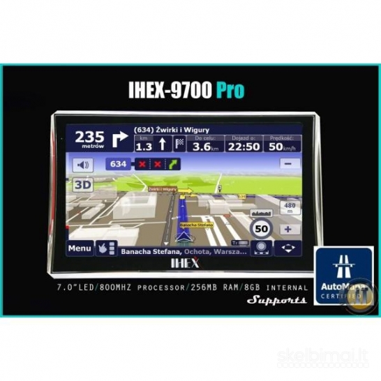 IHEX-9700 PRO NAVIGACINĖ SISTEMA