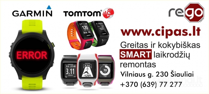 TomTom / Garmin / įvairių SMART laikrodžių remontas