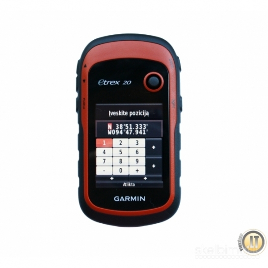 GARMIN ETREX 20X NAVIGATORIUS, PLOTO MATAVIMAS, GRYBAUTOJAMS