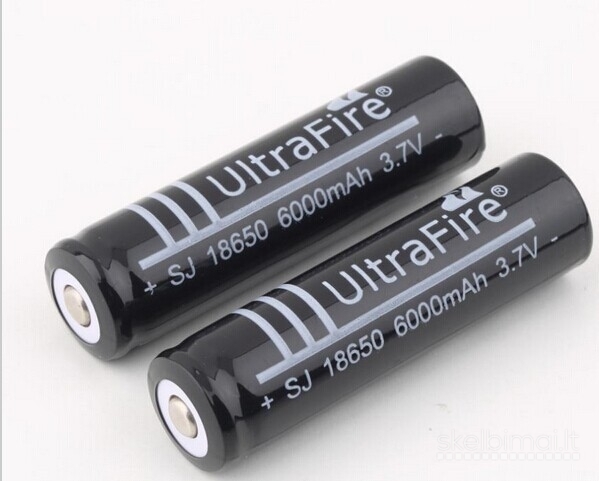 nauji akumuliatoriai ultrafire ir pakrovejas ir kitos baterijos
