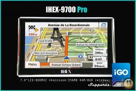 IHEX-9700 PRO TRUCK NAUJOS KARTOS NAVIGACIJA SUNKVEŽIMIUI+AUTOMOBILIUI