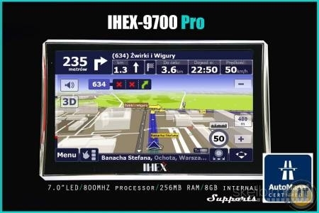 IHEX-9700 PRO TRUCK NAUJOS KARTOS NAVIGACIJA SUNKVEŽIMIUI+AUTOMOBILIUI