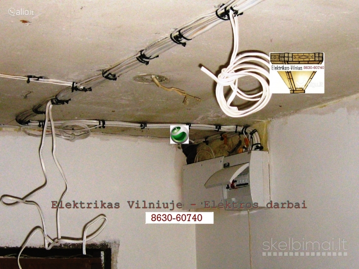 Elektrikas Vilnius Led pajung. elektros darbai + ged. nustat. ir šalinimas