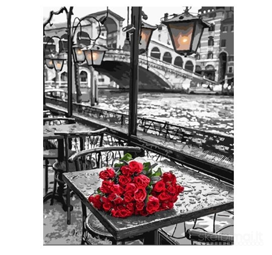 Tapybos pagal skaičius rinkinys "Romantic Roses", 40x50 cm