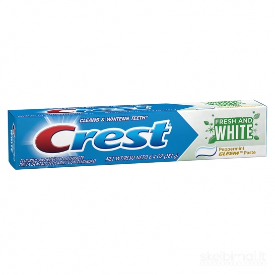 Dantų pastos, balinimo juostelės Crest 