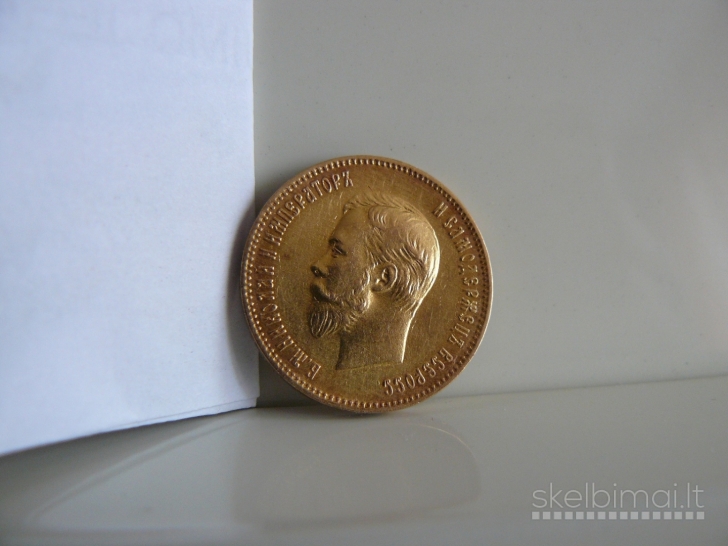 PARDUODU Caro Nikolajaus II-jo Auksines 10 rublių monetas...