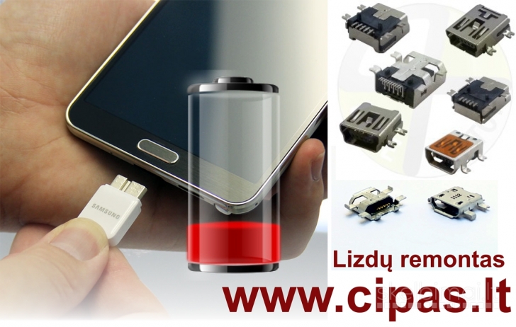 TELEFONŲ / PLANŠETŲ Micro USB lizdai 3,50 eur