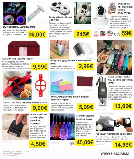  Virtuvės, buities, apyvokos prekės tik nuo 1,99eur