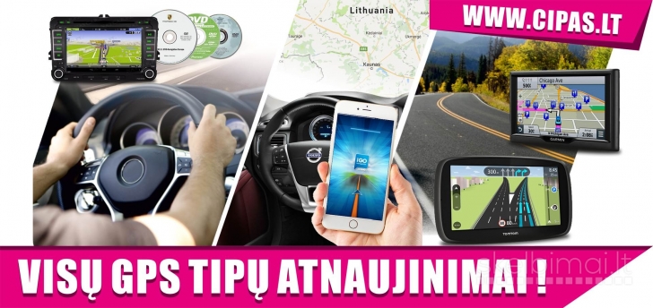 GPS navigacijų remontas, navigacijų servisas, žemėlapių atnaujinimas