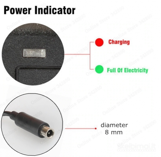 Xiaomi M365, Ninebot ES1 ES2 ES4 įkroviklis (pakrovėjas).
