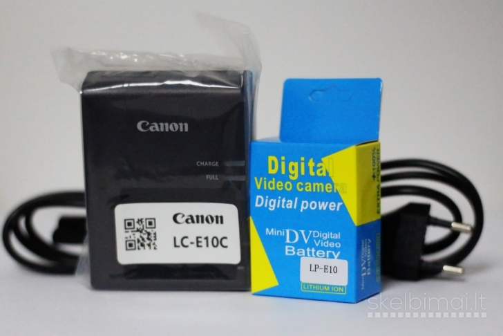  Baterijų pakrovėjas Canon LC-E10C + baterija LP-E10