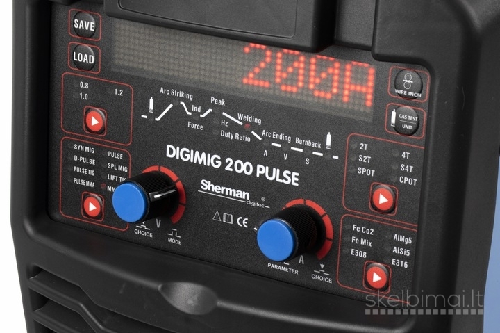 Sinerginis suvirinimo aparatas Sherman DIGIMIG 200 Pulse