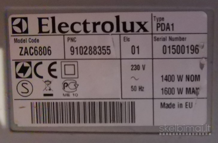 Elektrolux dulkiu siurblys 1600 w