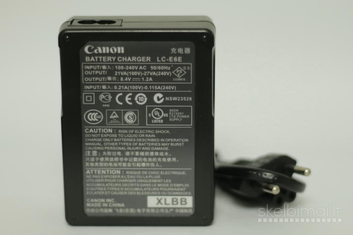 Baterijų pakrovėjas Canon LC-E6E + baterija LP-E6