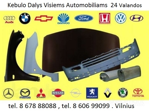 Kebulo dalys Zibintai. Automobiliu dalys 24 val