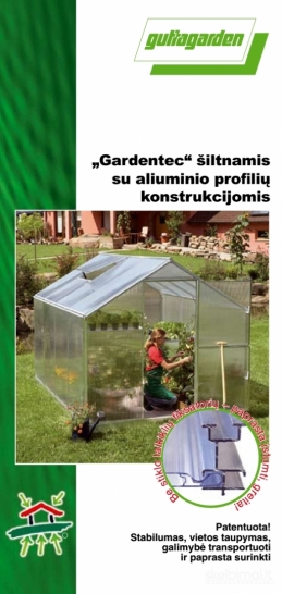 Gartentec aliuminio konstrukcijos šiltnamis