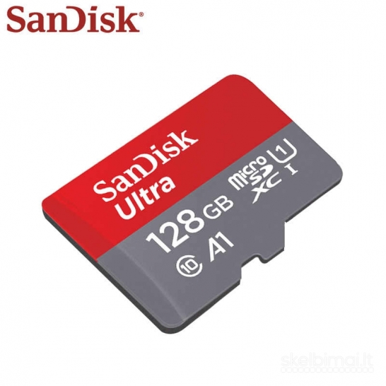 Nauja 32, 64 ir 128GB MicroSD Ultra A1 Class 10
