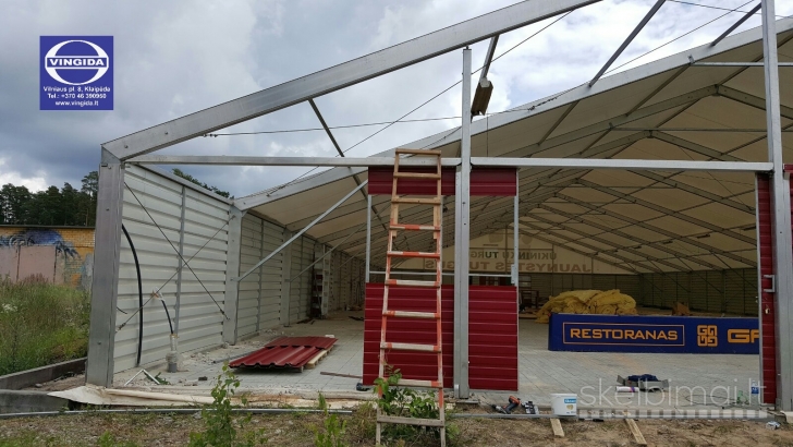 Tentinio angaro 25x30x7,5m nuoma