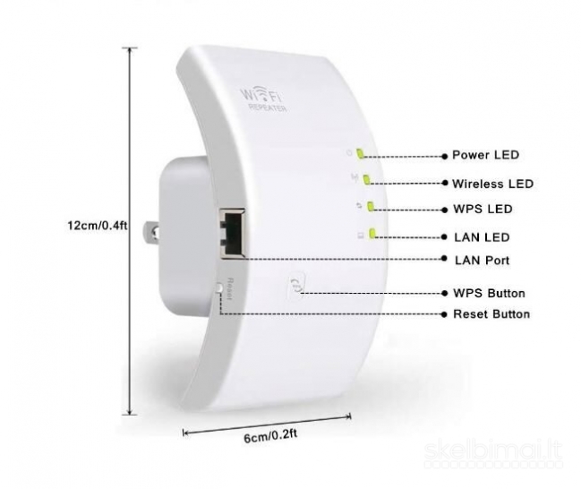 Belaidžio ryšio / Wifi signalo stiprintuvas 