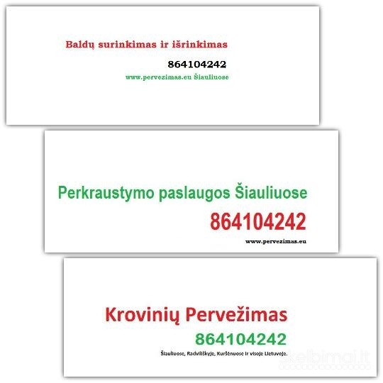 Krovinių pervežimas Šiauliuose 864104242