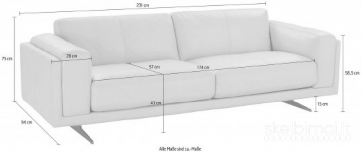 Sofa xl "CORSA " vokiška www.bramita.lt 