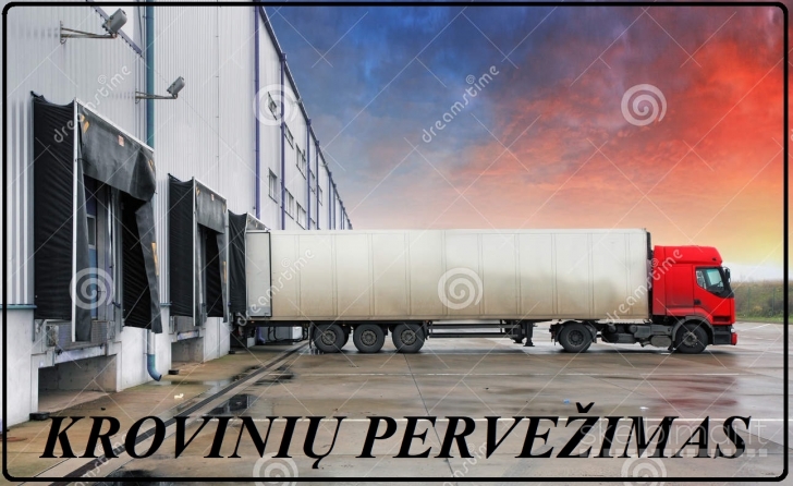 * Krovinių gabenimas standartinėmis tentinėmis 82 – 92 m3 puspriekabėmis