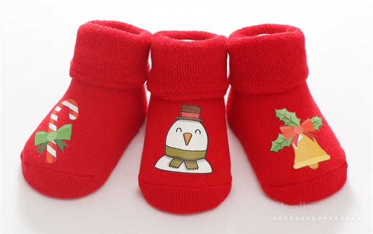 Vaikiškų kalėdinių kojinaičių rinkinys, 0-6 mėn kūdikiams