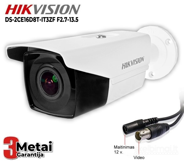 2MP 1080P Hikvision kamera su motorizuotu objektyvu