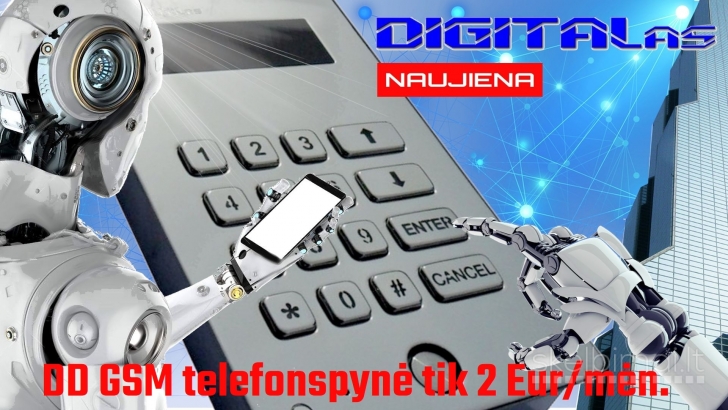 DD GSM telefonspynės kompl. su įrengimu ir 5m aptarnavimu