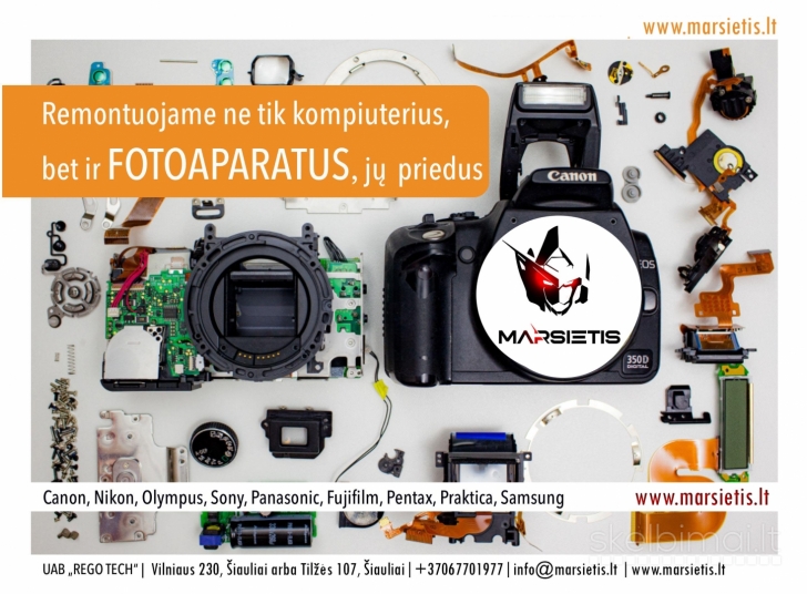VISAPUSIŠKAS FOTO/VAIZDO kamerų  remontas VISOJE LITUVOJE
