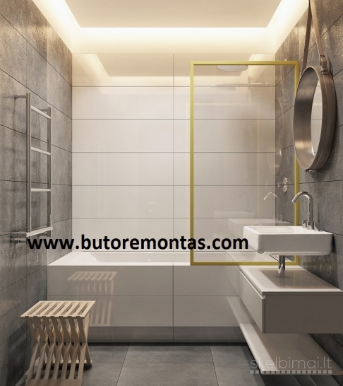Pilnas vonios kambario įrengimas - www.butoremontas.com