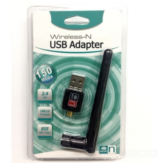 Bevielio tinklo USB adapteris (wireless, Wi-Fi, 802.11b/g/n)