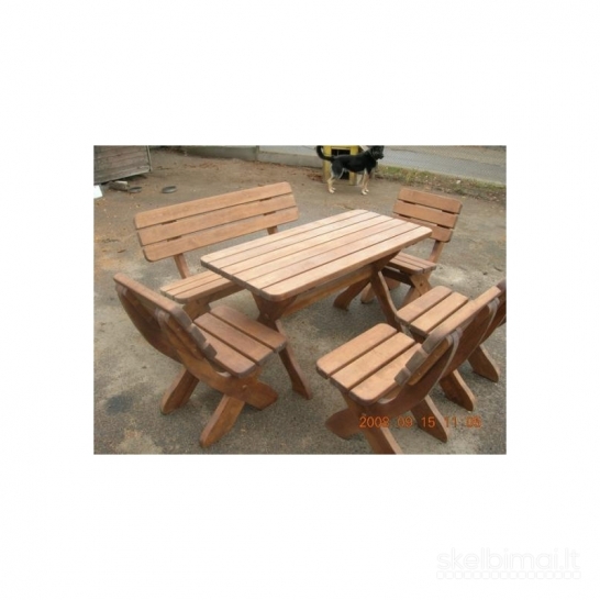 Mediniai stalai, suolai, kėdės Panevėžyje